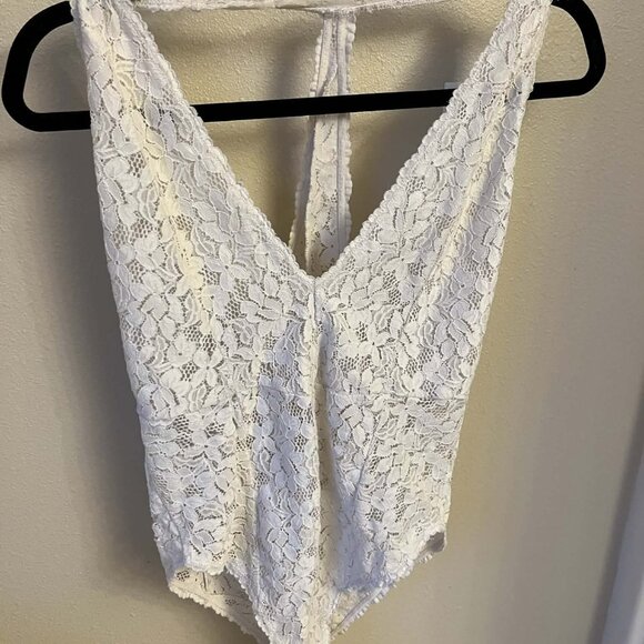 Free People Lace White Bodysuit - Picture 1 of 3
